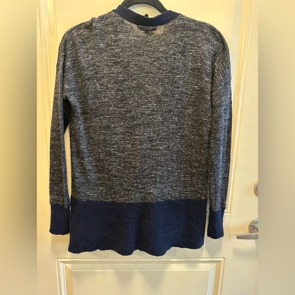 Madewell Alpaca Wool Linen Blend Cardigan Heathered gray/Blue V-neck,size XS - Picture 5 of 8